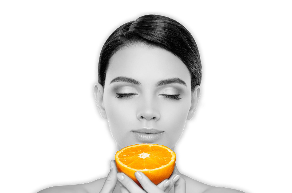 Woman-Orange-Mobile